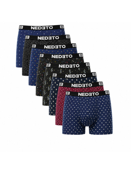 Nedeto Komplet osmih - moške boksarice Nedeto večbarvne