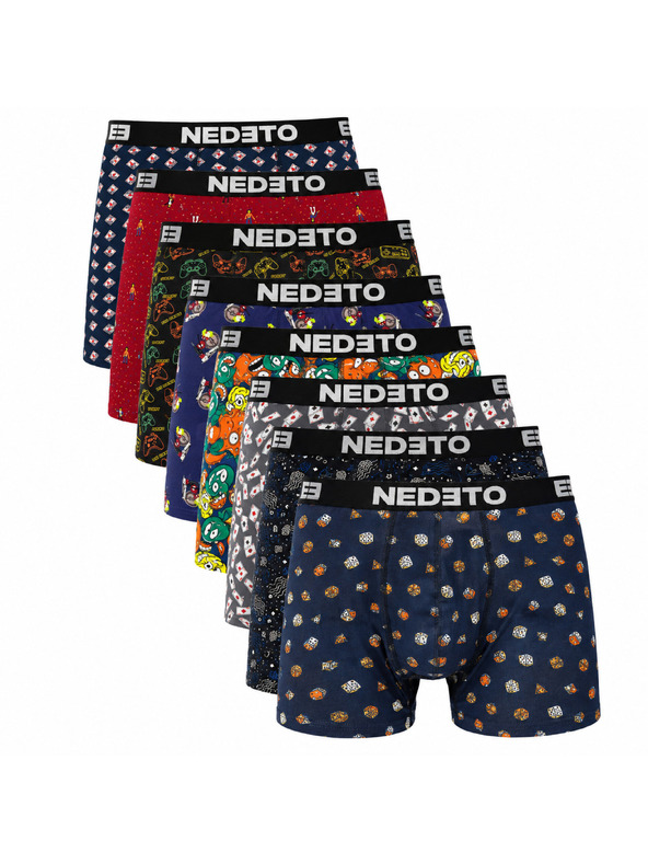 Nedeto Komplet osmih - moške boksarice Nedeto večbarvne