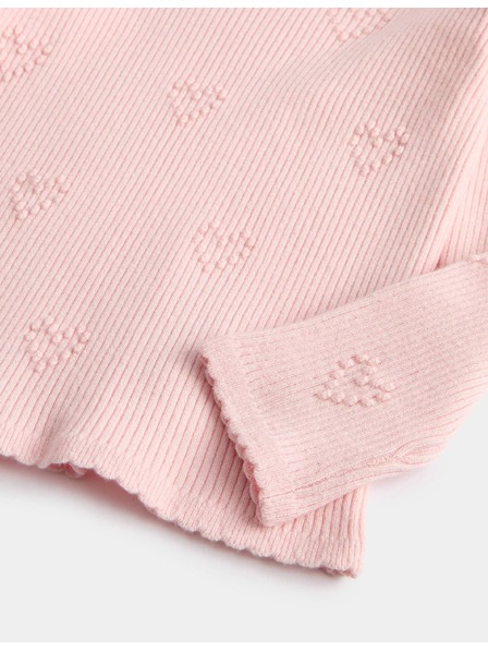 Marks & Spencer Pletena majica s teksturo srca (2–10 let) Marks & Spencer roza