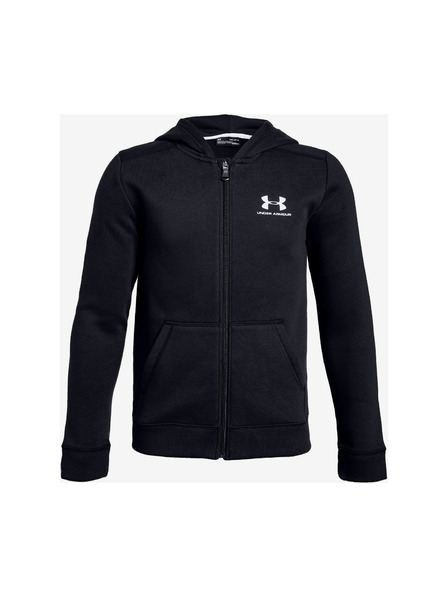 Under Armour Deški pulover Under Armour EU Cotton Fleece Full Zip-BLK